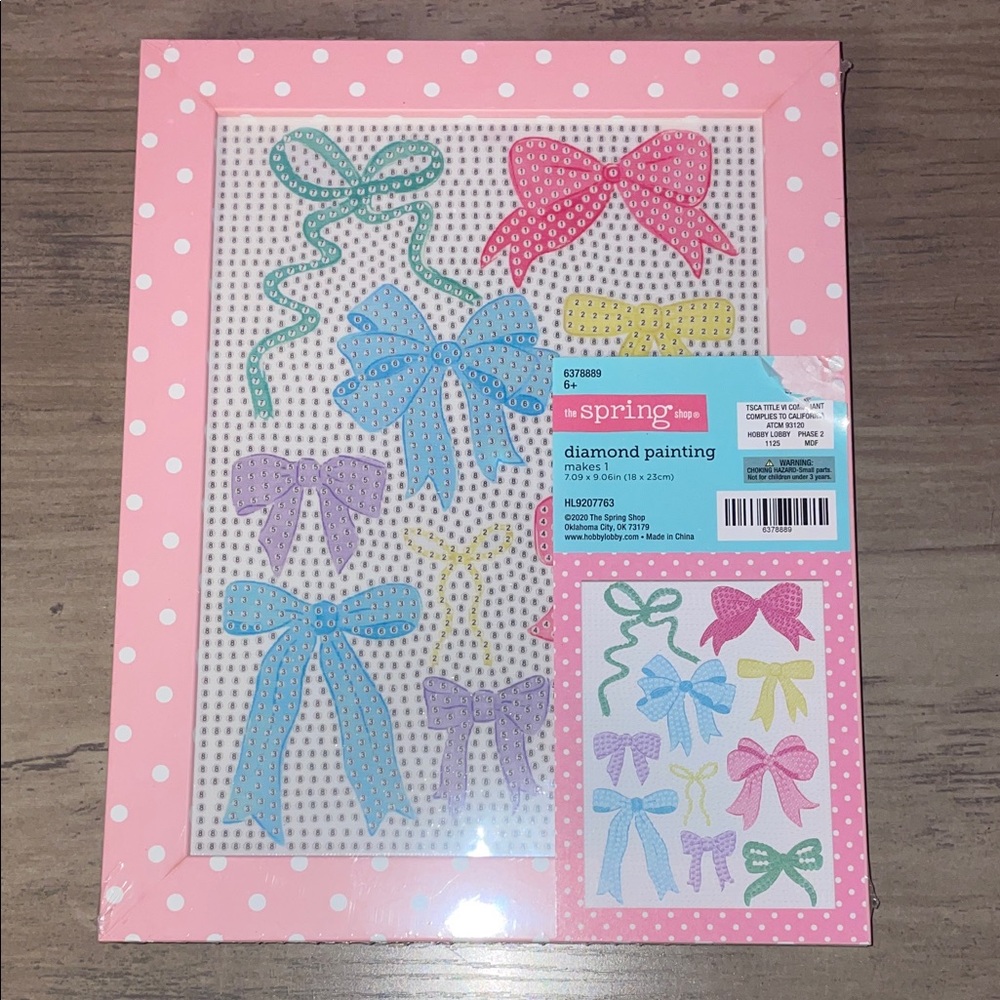 🆕💜The Spring Shop Diamond Painting Kit – Colorful Bow Design | DIY Craft
